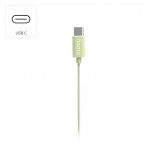 Hama USB-C slúchadlá s mikrofónom Curly, štuple, zelená