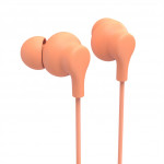 Hama USB-C slúchadlá s mikrofónom Curly, štuple, oranžová