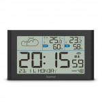 Hama Sylt, meteostanica, bezdrôtový senzor, DCF hodiny, teplota, vlhkosť, počasie, batérie, čierna Hama Sylt, meteostanica, bezdrôtový senzor, DCF hodiny, teplota, vlhkosť, počasie, batérie, čierna