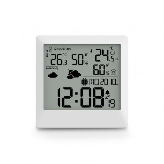 Hama Palawan, meteostanica, teplota, vlhkosť, počasie, fáza mesiaca, bezdrôtový senzor, biela