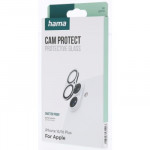 Hama Cam Protect, ochranné sklo fotoaparátu pre Apple iPhone 16/16 Plus, priehľadné