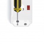 Hama predlžovací prívod XL, 4 zásuvky schuko, 5 vypínačov, 1,4 m, biela