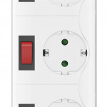 Hama prepäťová ochrana XL, 6 zásuviek schuko, 7 vypínačov, 1,4 m, biela