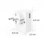 Hama nočné/orientačné LED svetlo, do zásuvky, 1x USB-A, 1x USB-C, súmrakový senzor