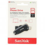 SanDisk Phone Drive USB-C/USB-A 64 GB 3.2 Gen 1, 100 MB/s, čierny