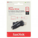 SanDisk Phone Drive USB-C/USB-A 512 GB 3.2 Gen 1, 100 MB/s, čierny