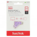 SanDisk Ultra Dual Drive Go USB Type- C, levanduľová 512 GB