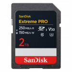 SanDisk Extreme PRO SDXC 2 TB Up to 250 MB/s and 150 MB/s, UHS-I Card