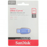 SanDisk Ultra Curve Flash Drive, 64 GB, USB 3.2, modrá SanDisk Ultra Curve Flash Drive, 64 GB, USB 3.2, modrá
