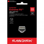 SanDisk Extreme Fit USB-C Flash Drive USB 512 GB Flashdrives 400 MB/s, čierna