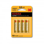 Kodak  ULTRA PREMIUM alkalická batéria, AA, 4 ks, blister