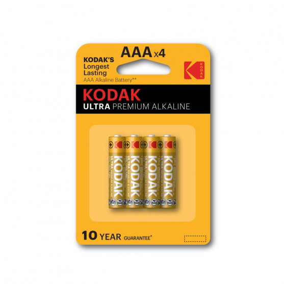 Kodak  ULTRA PREMIUM alkalická batéria, AAA, 4 ks, blister