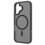 White Diamonds Hybrid Case, kryt pre Apple iPhone 16 magnetický, matný, polopriehľadný čierny