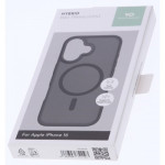 White Diamonds Hybrid Case, kryt pre Apple iPhone 16 magnetický, matný, polopriehľadný čierny