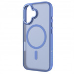 White Diamonds Hybrid Case, kryt pre Apple iPhone 16 magnetický, matný, polopriehľadný modrý