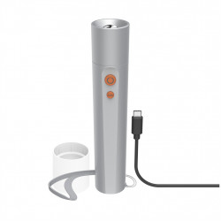 Hama FL350-C, LED baterka, nabíjacia, hliníková, 350 lm / 100 m, 4 režimy+SOS, rozptyľovač, pútko