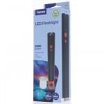 Hama FLX1000, LED baterka, hliníková, 1000 lm / 270 m, 4 režimy+SOS, IP44, zoom, karabínka, batérie