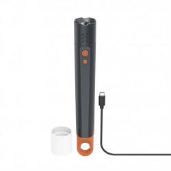 Hama FLX1200-C, LED baterka, nabíjacia, hliníková, 1200 lm/300 m, 4 režimy+SOS, IP44, zoom, karabína