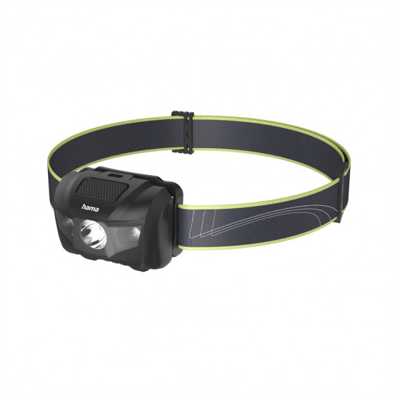 Hama HL200, LED čelovka, svietivosť 200 lm, dosvit 55 m, IP44, batérie