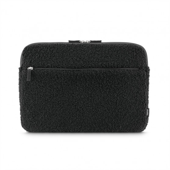 Hama Cozy, obal na notebook, 14,1-15,6 (36-40 cm), huňatý, predné vrecko, čierny