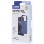 Hama Fantastic Feel, kryt pre Apple iPhone 17 Pro, hebký povrch, modrý