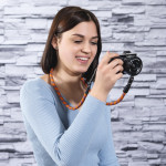 Hama Braid 120, popruh na fotoaparát, dĺžka 120 cm, oranžový/modrý