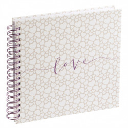 Hama album klasický špirálový ROMANCE 28x24 cm, 40 strán, biele listy