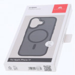 Black Rock Hybrid Case, kryt pre Apple iPhone 17, magnetický, matný, polopriehľadný čierny