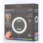 Hama SpotLight FoldUp 102, kruhové LED svetlo 10,2 pre smartfóny, s Bluetooth spúšťou, skladacie