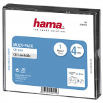 Hama CD Multi-Pack, obal na 4 CD/DVD, priehľadný/čierny Hama CD Multi-Pack, obal na 4 CD/DVD, priehľadný/čierny