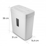 Hama Prime M50CD-W, skartovačka, micro rez, 5 listov, bezpečnostná úroveň P5 T2 E2 O1, biela