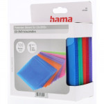 Hama ochranné obaly na CD/DVD, polypropylén, mix farieb, balenie 100 ks (cena za balenie)
