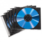 Hama CD Slim Box, obal na 1 cd/dvd, priehľadný/čierny, balenie 50 ks (cena za balenie)