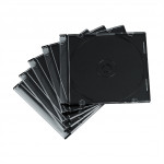Hama CD Slim Box, obal na 1 cd/dvd, priehľadný/čierny, balenie 50 ks (cena za balenie)