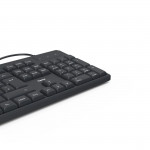 USB klávesnica CK-200, káblová, 8 multimed. tlačidiel, čierna, QWERTZ CZ