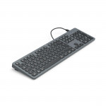 USB klávesnica CK-400, podsvietená, káblová, čierna, QWERTZ CZ