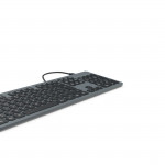 USB klávesnica CK-400, podsvietená, káblová, čierna, QWERTZ CZ
