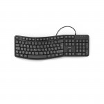 Ergonomická klávesnica EKC-400, s opierkou na zápästie, čierna, QWERTZ CZ