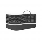 Ergonomická klávesnica EKC-400, s opierkou na zápästie, čierna, QWERTZ CZ