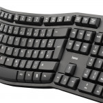Ergonomická klávesnica EKC-400, s opierkou na zápästie, čierna, QWERTZ CZ