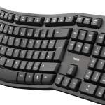 Ergonomická klávesnica EKC-400, s opierkou na zápästie, čierna, QWERTZ CZ
