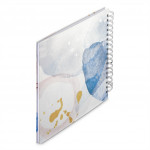 Hama album klasický špirálový WATERCOLOR 28x24 cm, 50 strán, modrý
