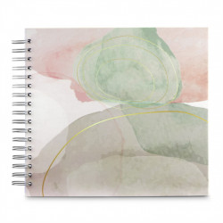 Hama album klasický špirálový WATERCOLOR 28x24 cm, 50 strán, zelený