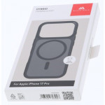 Black Rock Hybrid Case, kryt pre Apple iPhone 17 Pro, magnetický, matný, polopriehľadný čierny
