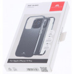 Black Rock 360° Glass, kryt pre Apple iPhone 17 Pro, sklenený, predný + zadný diel, karbónová úprava Black Rock 360° Glass, kryt pre Apple iPhone 17 Pro, sklenený, predný + zadný diel, karbónová úprava