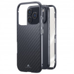 Black Rock 360° Glass, kryt pre Apple iPhone 17 Pro, sklenený, predný + zadný diel, karbónová úprava Black Rock 360° Glass, kryt pre Apple iPhone 17 Pro, sklenený, predný + zadný diel, karbónová úprava