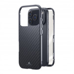 Black Rock 360° Glass, kryt pre Apple iPhone 17 Pro, sklenený, predný + zadný diel, karbónová úprava Black Rock 360° Glass, kryt pre Apple iPhone 17 Pro, sklenený, predný + zadný diel, karbónová úprava