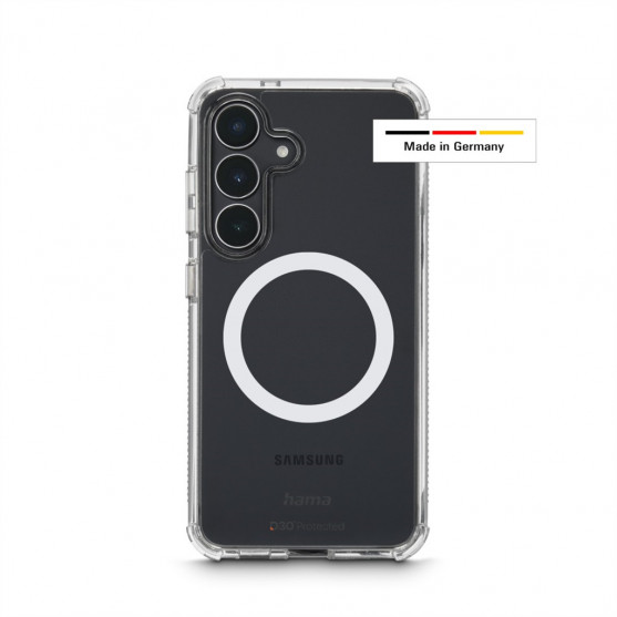 Hama Extreme Protect, kryt pre Samsung Galaxy S25 FE, magnetický, D3O®, nezažltne, priehľadný
