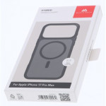 Black Rock Hybrid Case, kryt pre Apple iPhone 17 Pro Max, magnetický, matný, polopriehľadný čierny