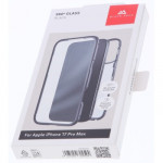 Black Rock 360° Glass, kryt pre Apple iPhone 17 Pro Max, sklenený, predný+zadný diel, priehľ./čierny Black Rock 360° Glass, kryt pre Apple iPhone 17 Pro Max, sklenený, predný+zadný diel, priehľ./čierny